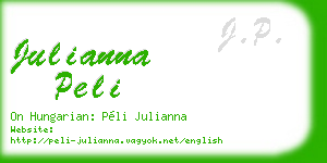 julianna peli business card